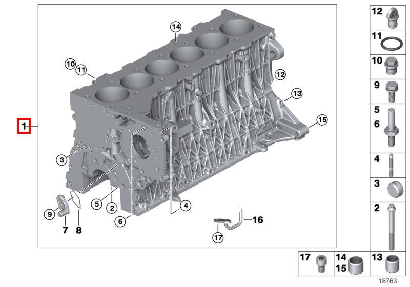 блок цилиндров M57N 3.0