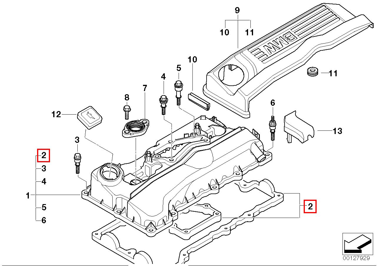 N46/N46N прокладка клапанной крышки