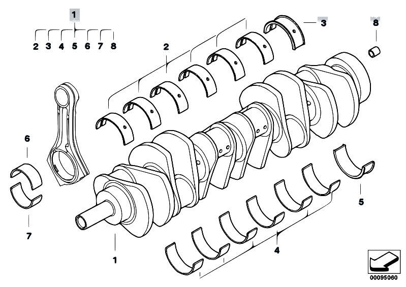 Вкладыш подшипника green 69.75mm(0.25)