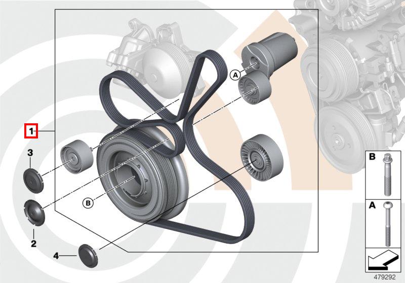 Ремкомплект ременного привода в сборе