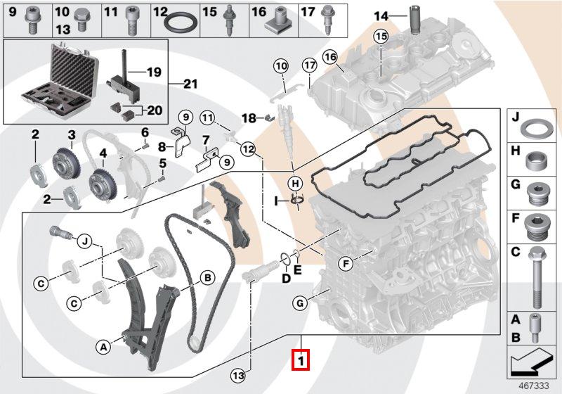 N46 ремкомплект цепи