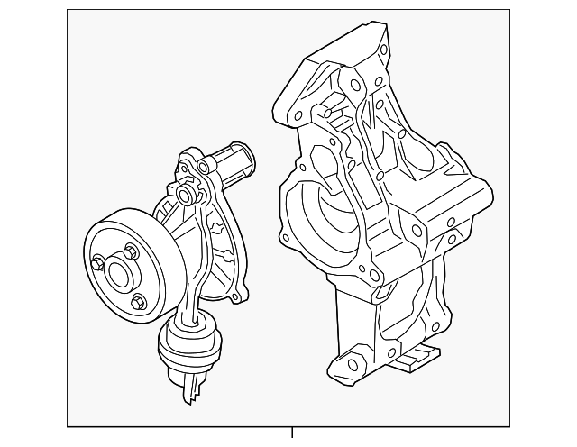 F30Ne / G30e / G11e / G12e Насос охлажд. жидкости перекл. с балкой B46X  /  B48X