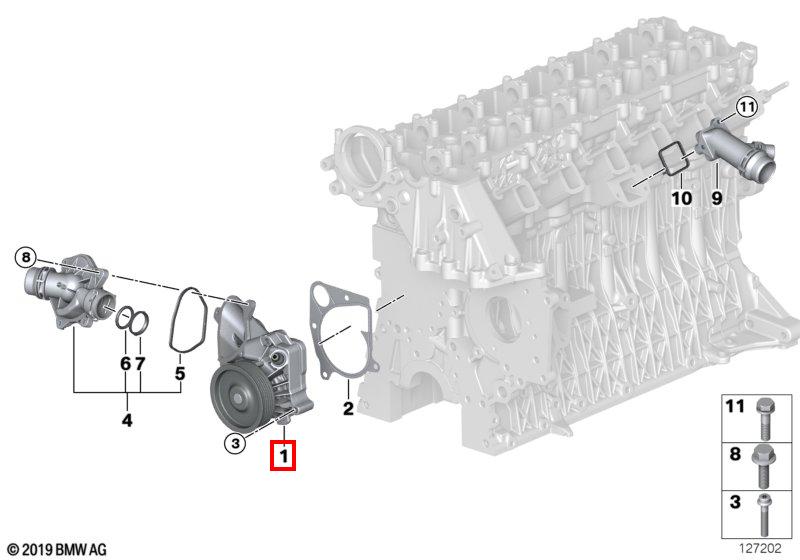 M57N2 насос системы охлаждения