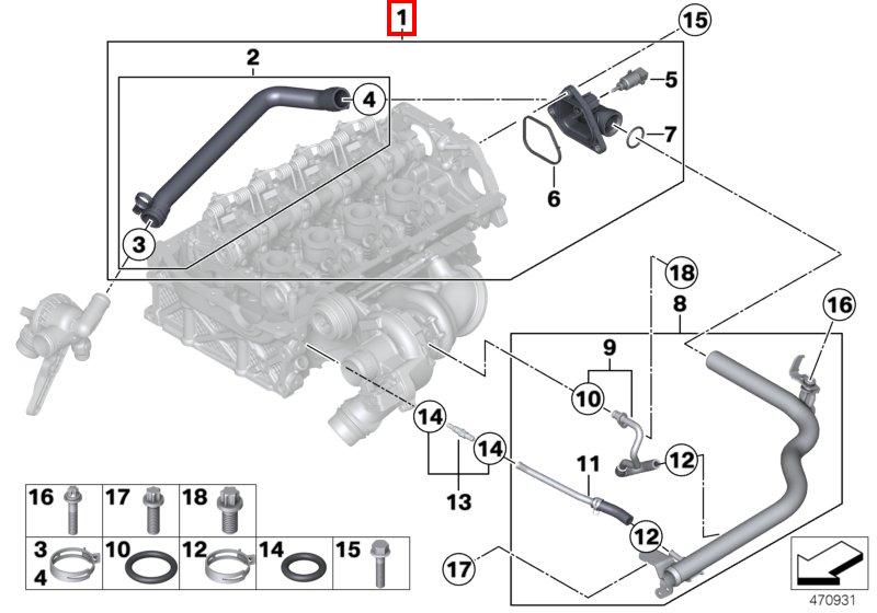 N13 патрубок охлаждения