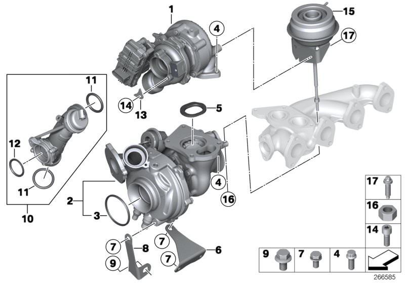 Монтажный комплект турбонагнетателя