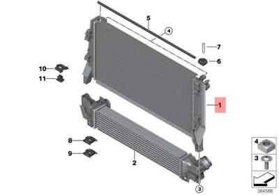 Радиатор охлаждающей жидкости F57 F60 F48/45/46