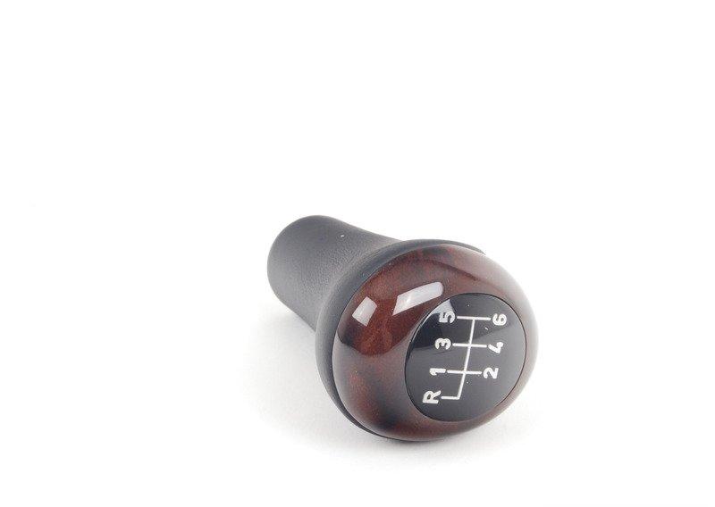 Головка рычага ПП кожа/зажим дер./6-ст.