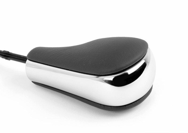 Ручка рычага селектора кожа/хромир.зажим