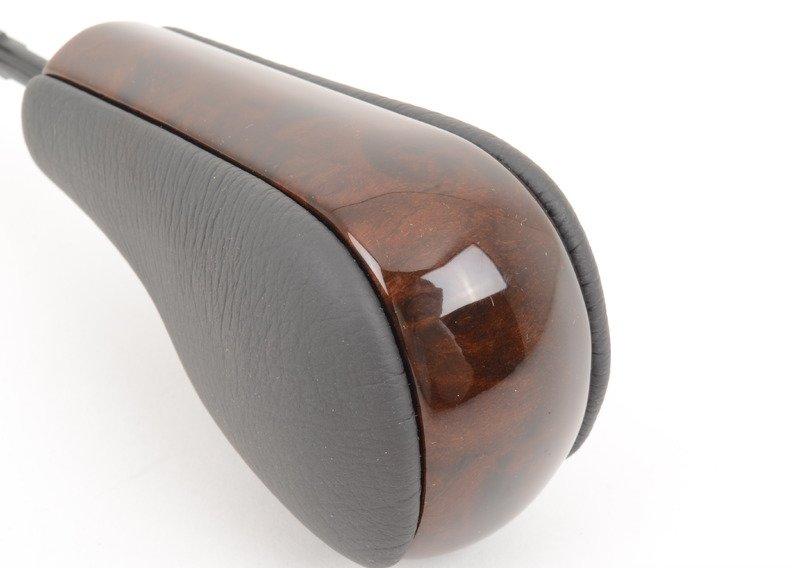 Ручка рычага управления кожа/дерев.зажим