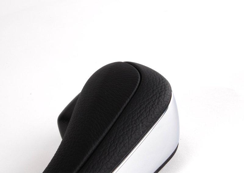 Ручка рычага селектора кожа/хромир.зажим