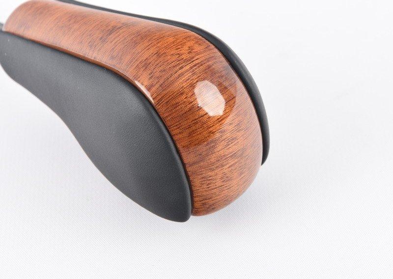 Ручка рычага управления кожа/дерев.зажим