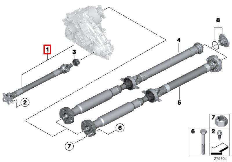 E70N/F15/F85/F86/F16 кардан пер