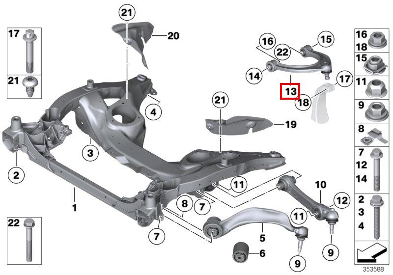 Рычаг верх.п ф10 30м
