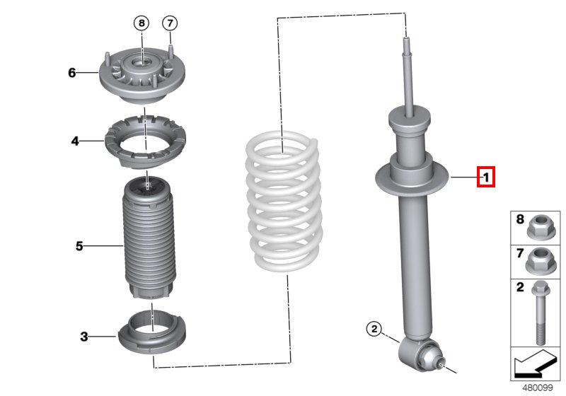 G30 Амортизатор 518-540 зд ЛП