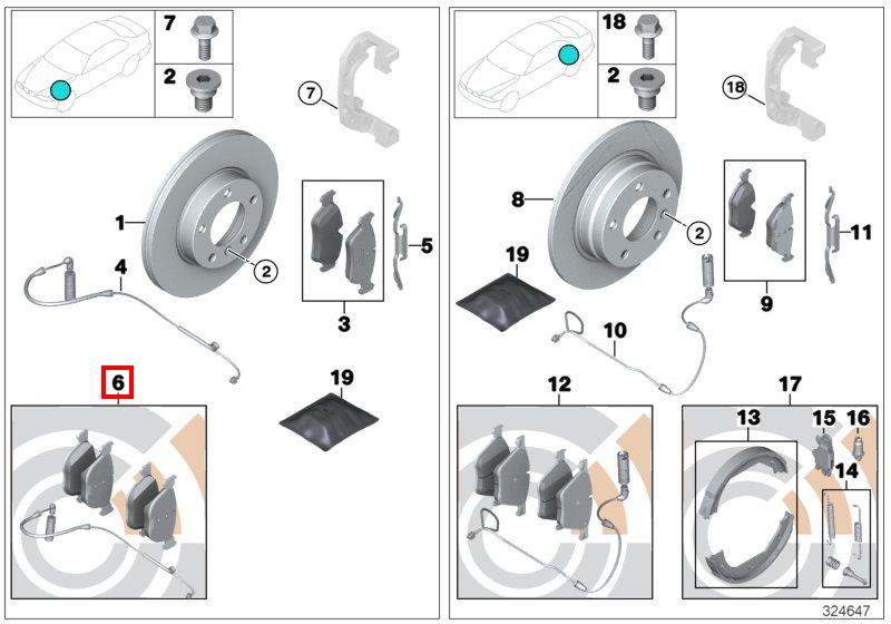 е90 колодки ккт VL Пд(34116769951)