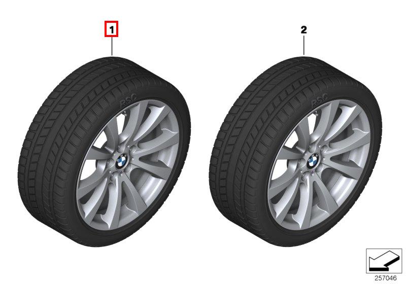 Колесо в сб.зим.E70M/E71M ПО R19 стиль298M Goodyear Ultra Grip ROF 255/50R19 107V XL
