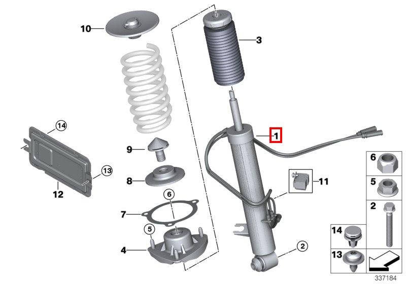 F15 амортизатор задний левый броня