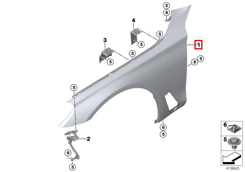 G30 крыло правое переднее