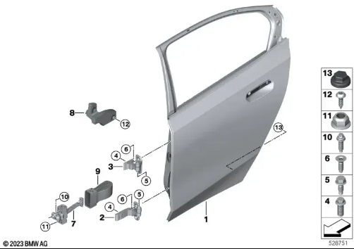 G60 дверь задняя правая