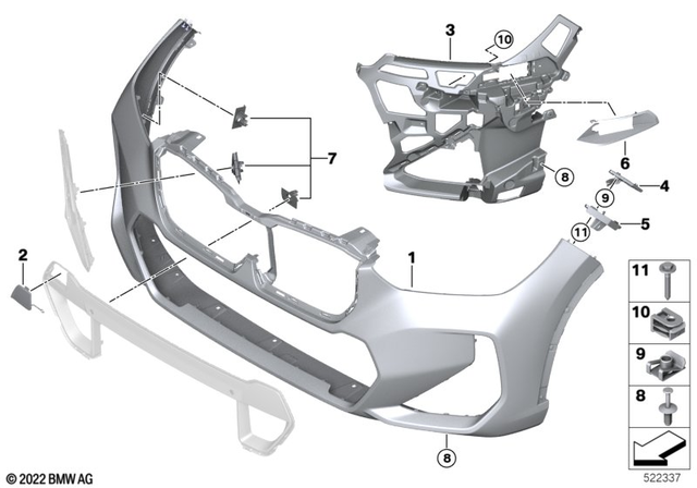 U11/U12 передний бампер M-tech