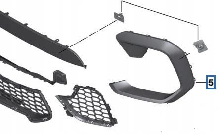 F96 угол переднего бампера левый