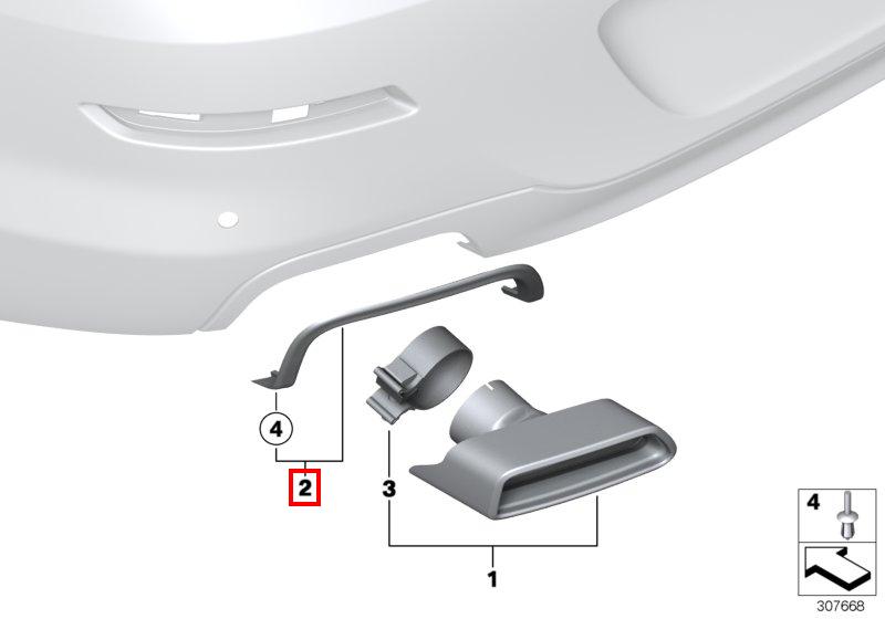 Накладки зад бампера F13 640 Для 5.0 лук ккт