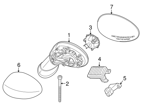 Наружное зеркало с обогревом без стекл. F57 F55 F56