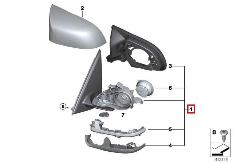 зеркало F86 Л