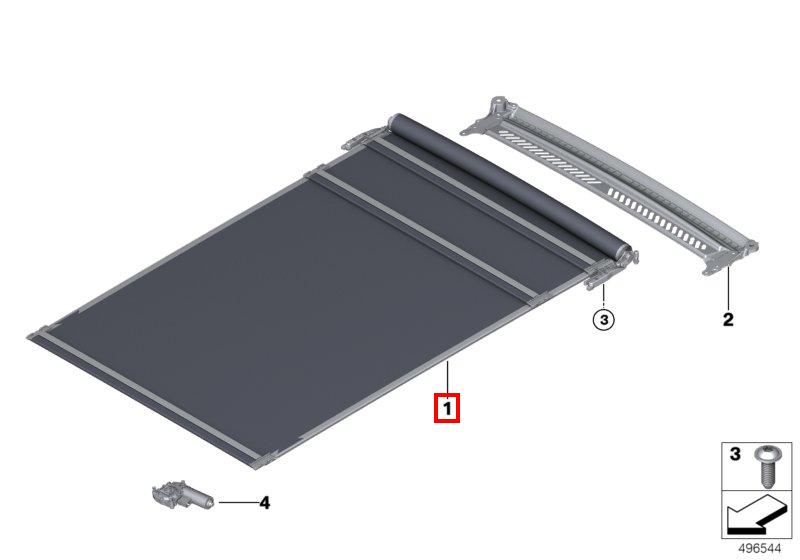 G32 Шторка люка черная