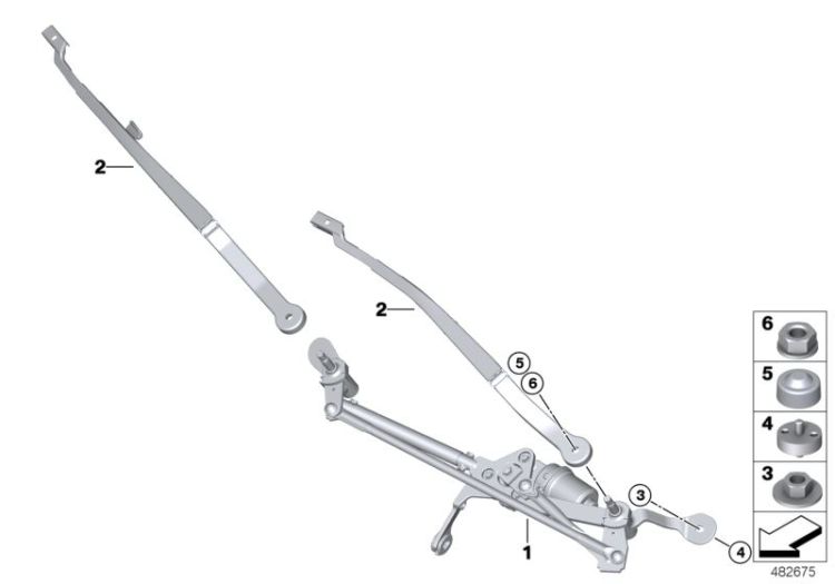 G01/G02 трапеция стеклоочистителя