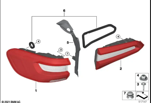 G05 правый внешний фонарь затемненный