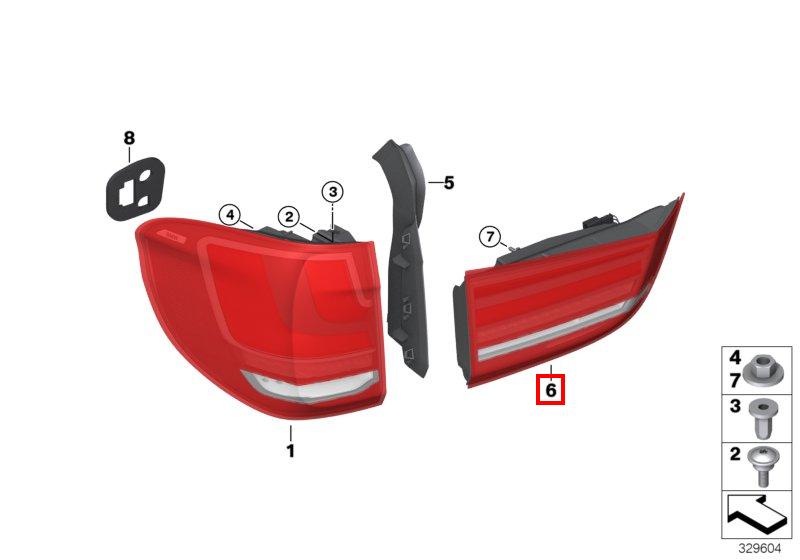 F15 фонарь левый внутренний