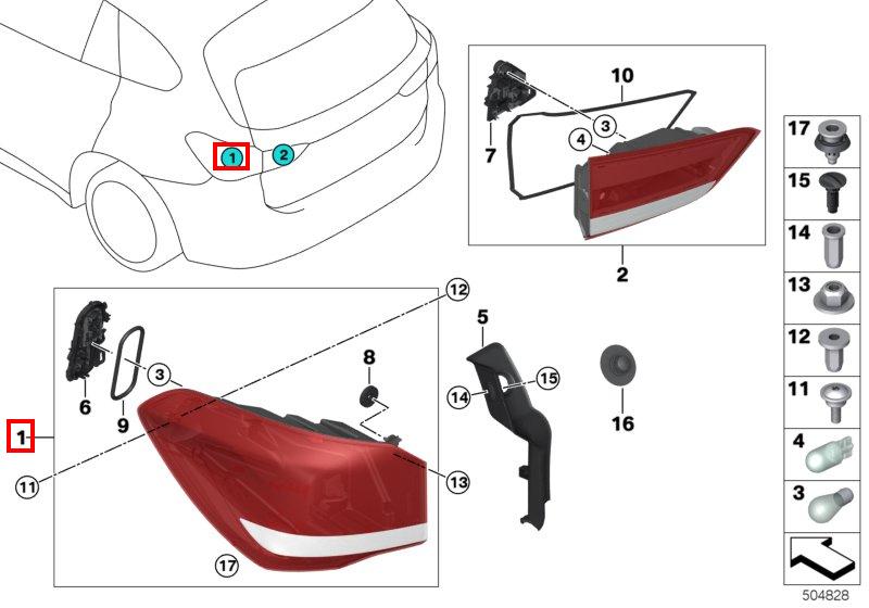 F48N фонарь левый внешний