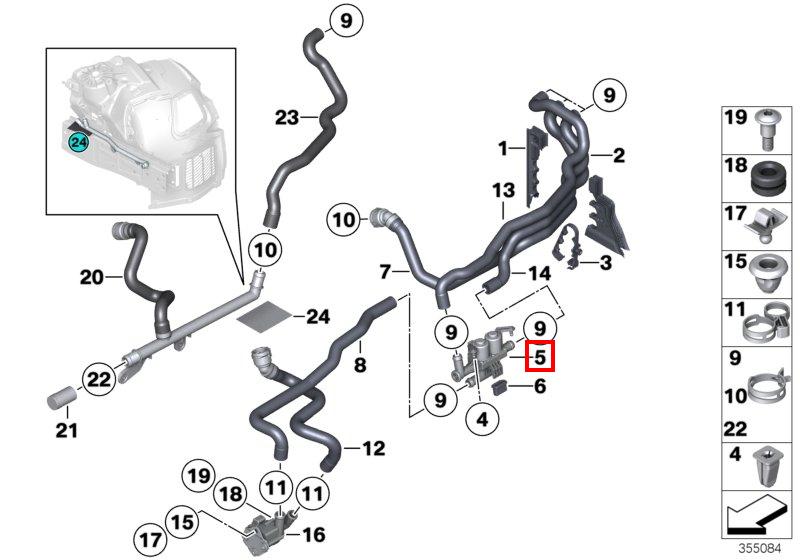 F10/F01 водяной клапан